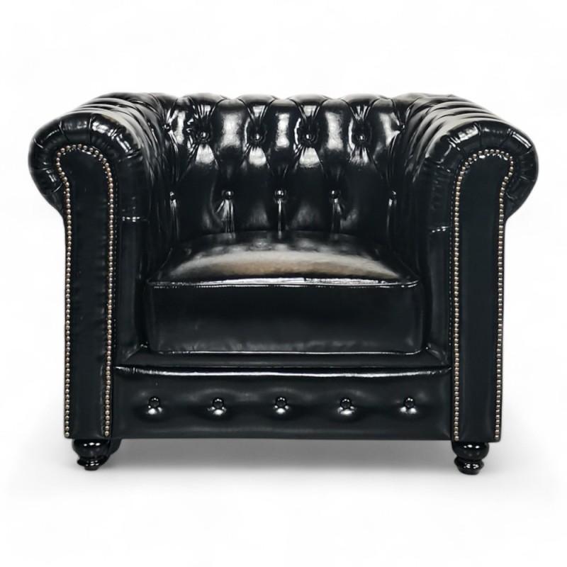 POLTRONA | CHEST.PR | SIMILPELLE NERA LUCIDA